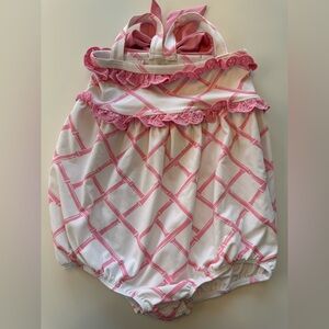 The Beaufort Bonnet Company Pink and White Swimsuit